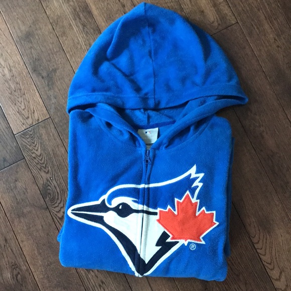 MLB Toronto Blue Jays Baseball Men’s Fleece Onesie PJ Lounge Size L - Picture 8 of 10